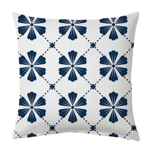 Cojín Decorativo flor azul. cojines decorativos coppel- cojines decorativos para cama-como hacer cojines decorativos modernos